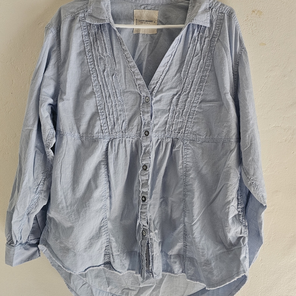 Lucky Brand Pintuck Top